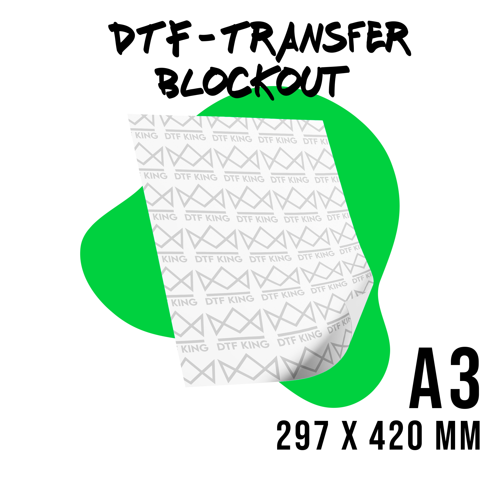 Blockout DTF-Transfer DIN A3 für Trikots und Funktionstextilien