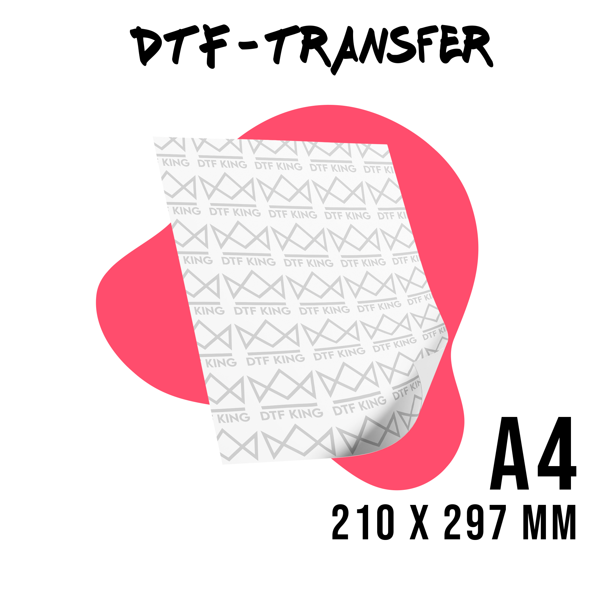 DTF-Transfer im Format DIN A4 als Bogenware für Wiederverkäufer