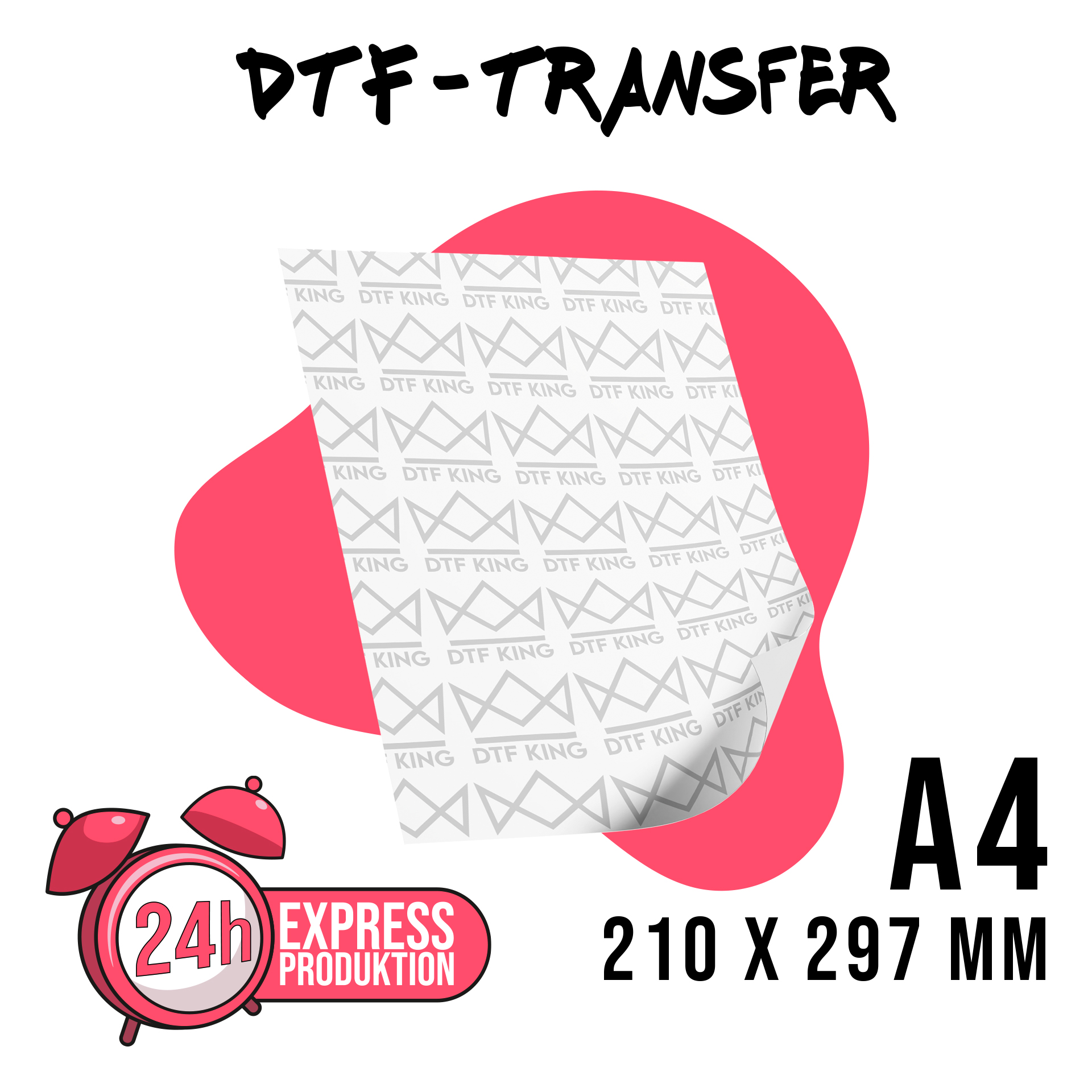 DTF-Transfer DIN A4 aus der Expressproduktion